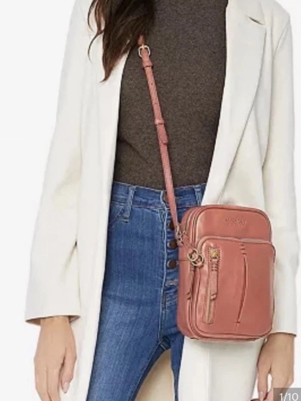 American Leather Co. Cleveland North South Crossbody Sun-Kissed